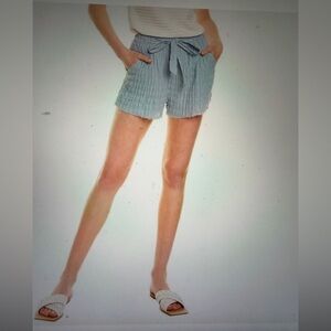Sadie & Sage Poolside Front Tie Short Blue Medium Retail $50 NWT
